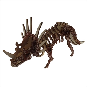 3D 입체 컬러퍼즐 대형 나무 공룡(스티라코사우루스-36pcs)/HM