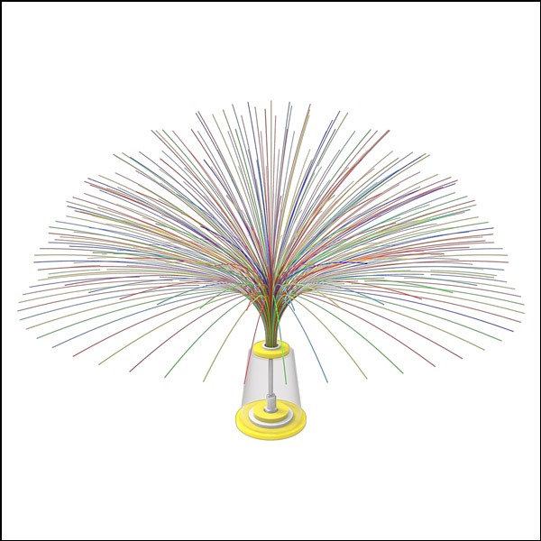 뉴 LED 무지개 광섬유 꽃(1인용/5인용)